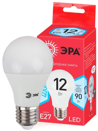 Лампа светодиодная smd А60-12w-840-E27 ECO | Код. Б0030027 | ЭРА